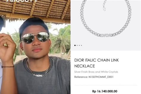 kalung dior asli|dior zalora.